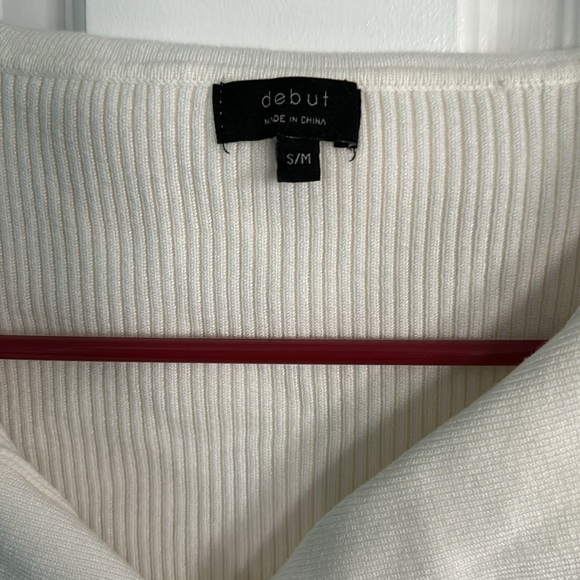 Boutique White crop button down - Picture 2 of 2